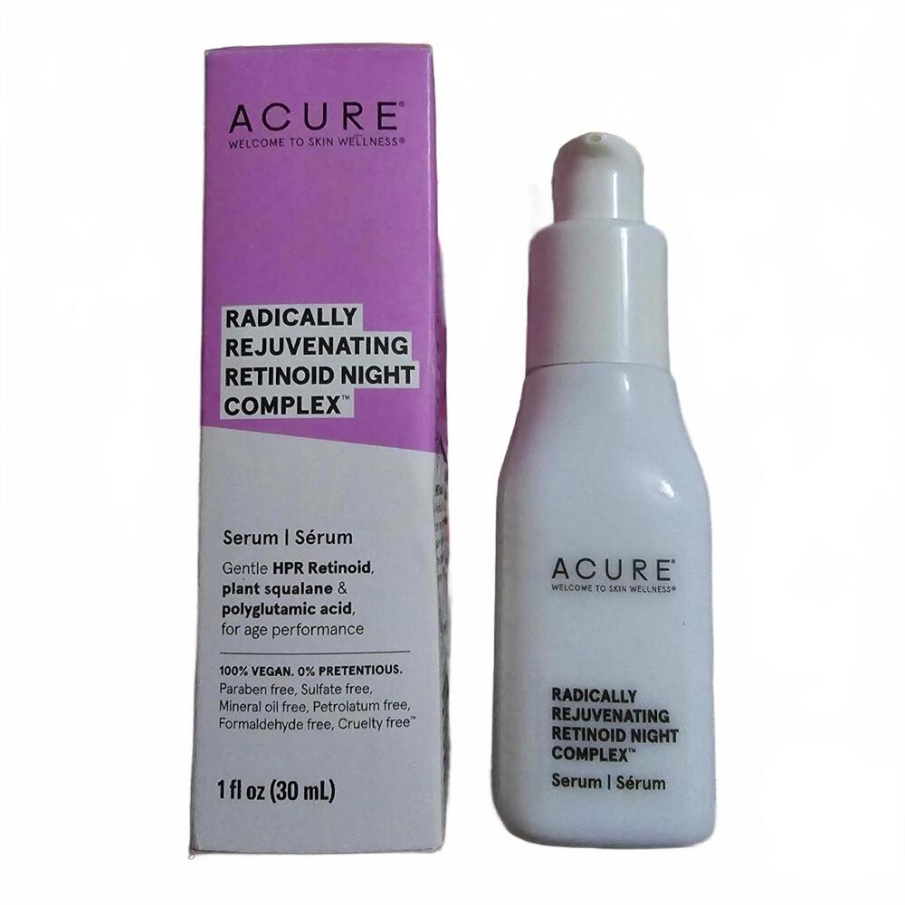 NEW Acure Radically Rejuvinating Retinoid Night Complex 1 oz